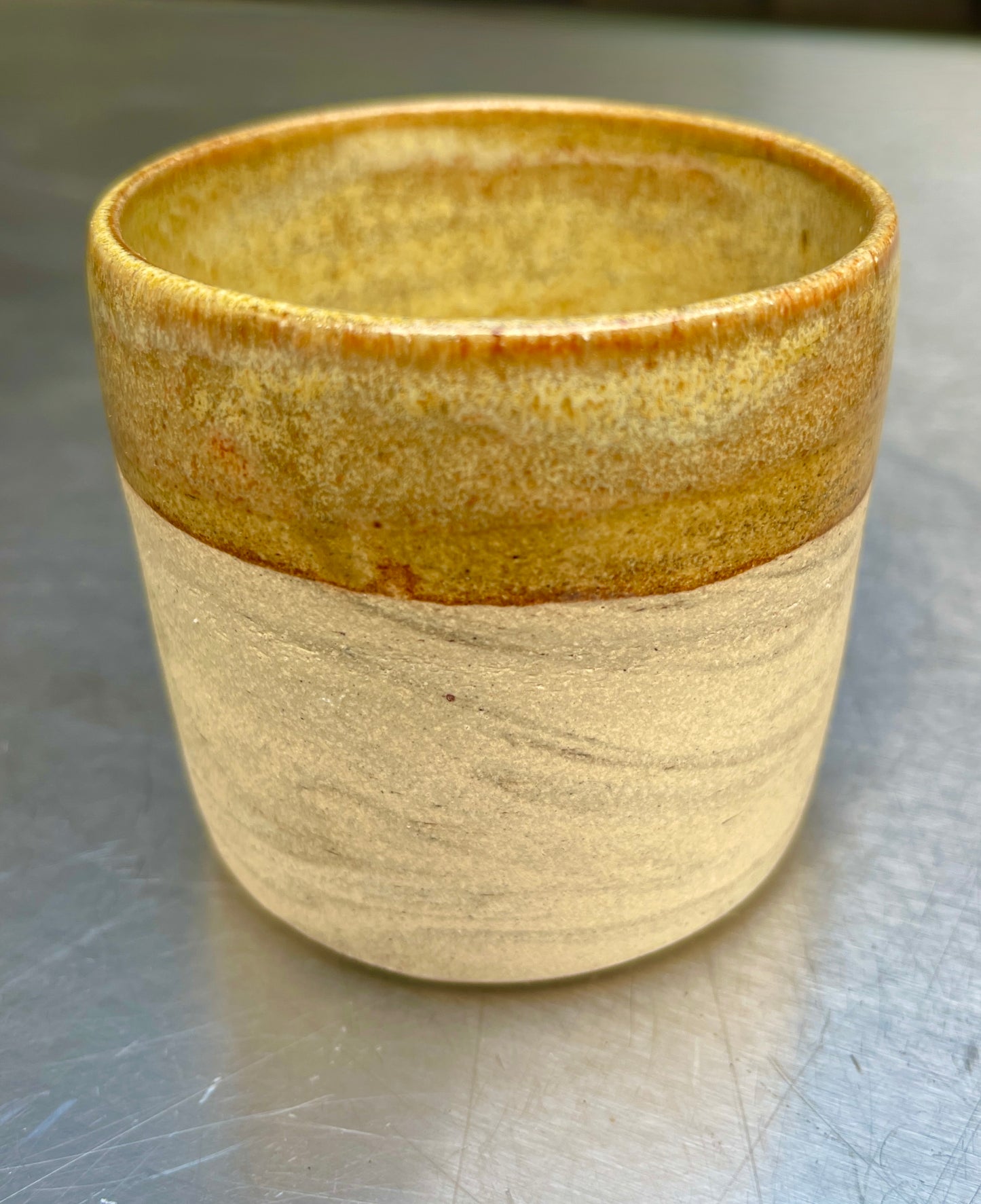 Marble sand-baked mug