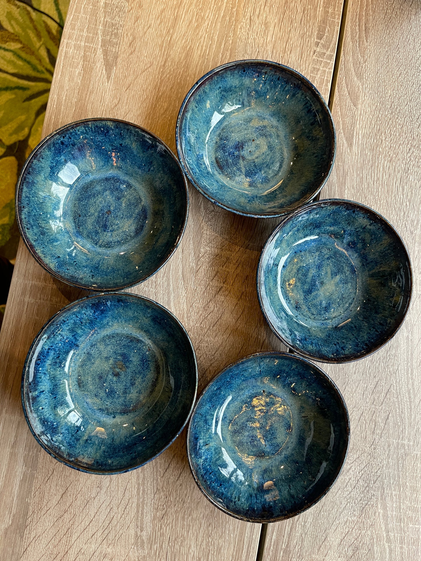 Ocean blue dinner bowl