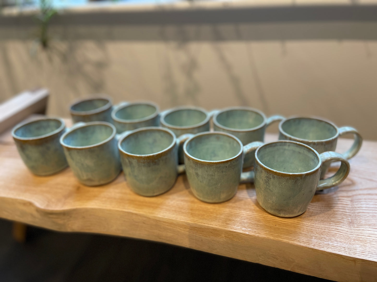 Aquamarine handled mug