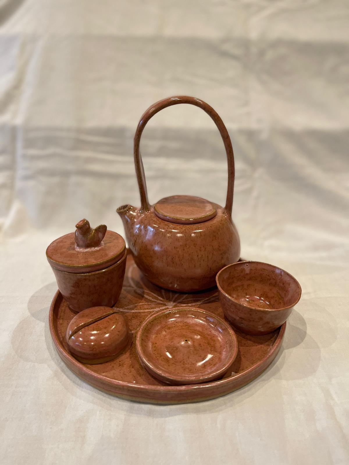 Calm copper meditation set